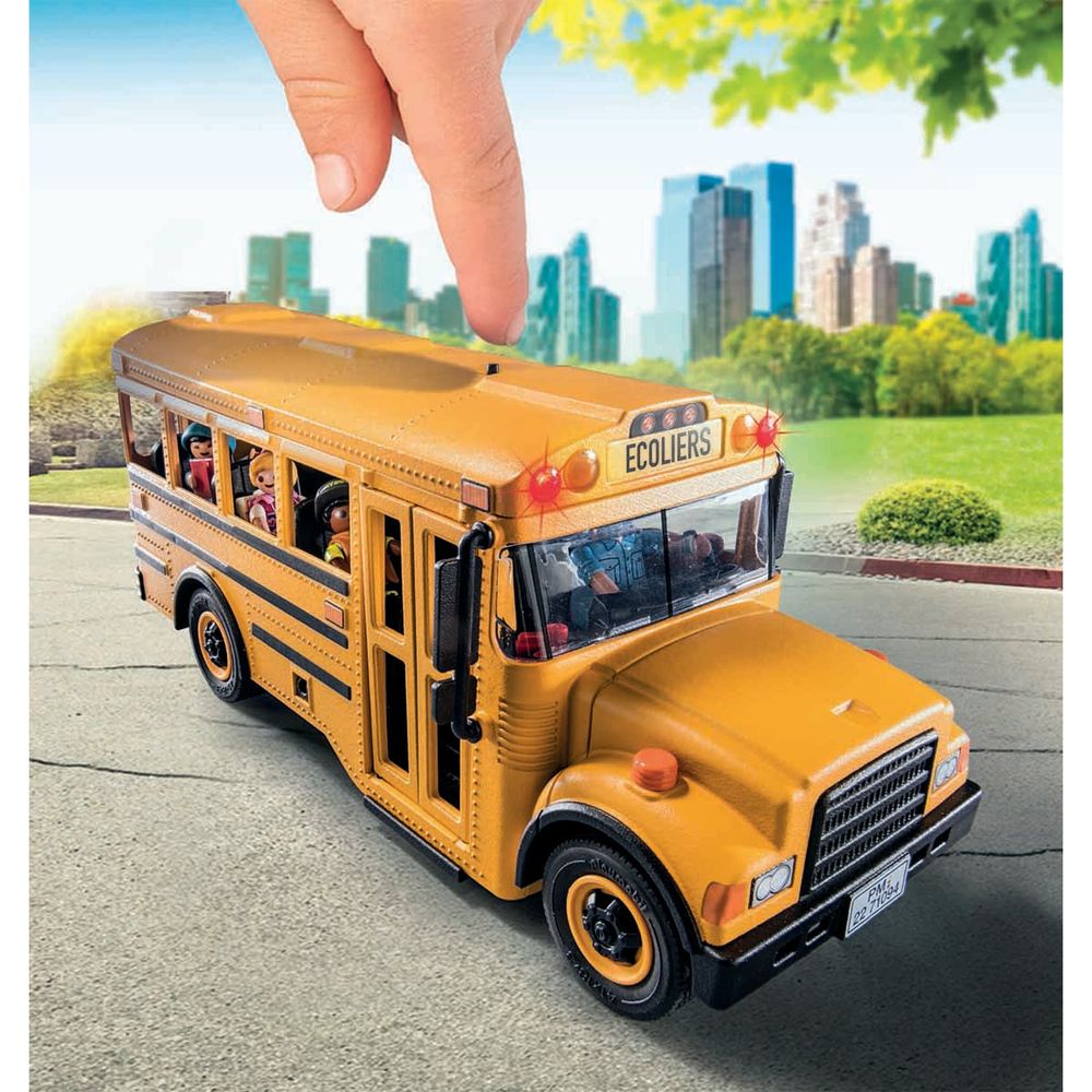 School Bus with Accessories and 4 Figures - FAO Schwarz