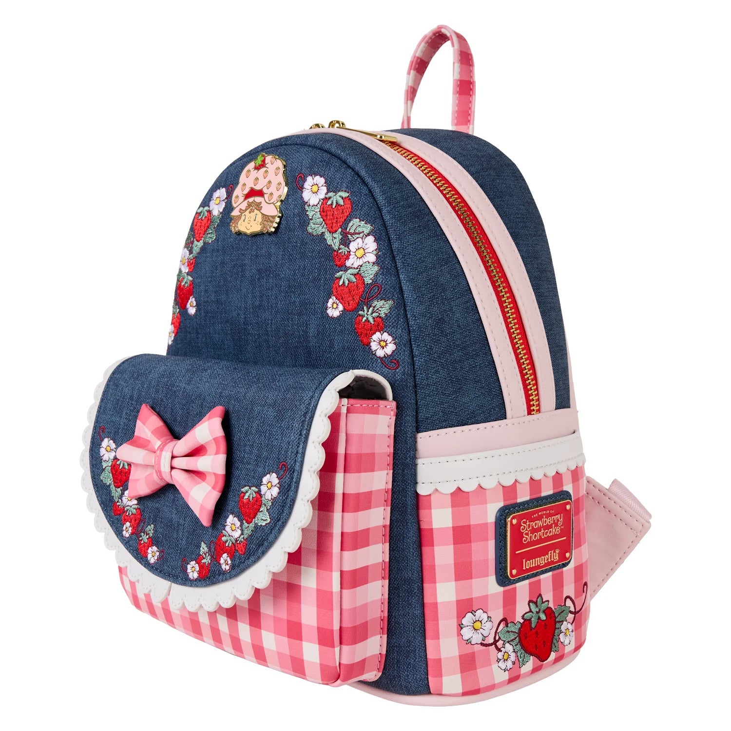 Strawberry Shortcake Faux Denim Mini Backpack - FAO Schwarz