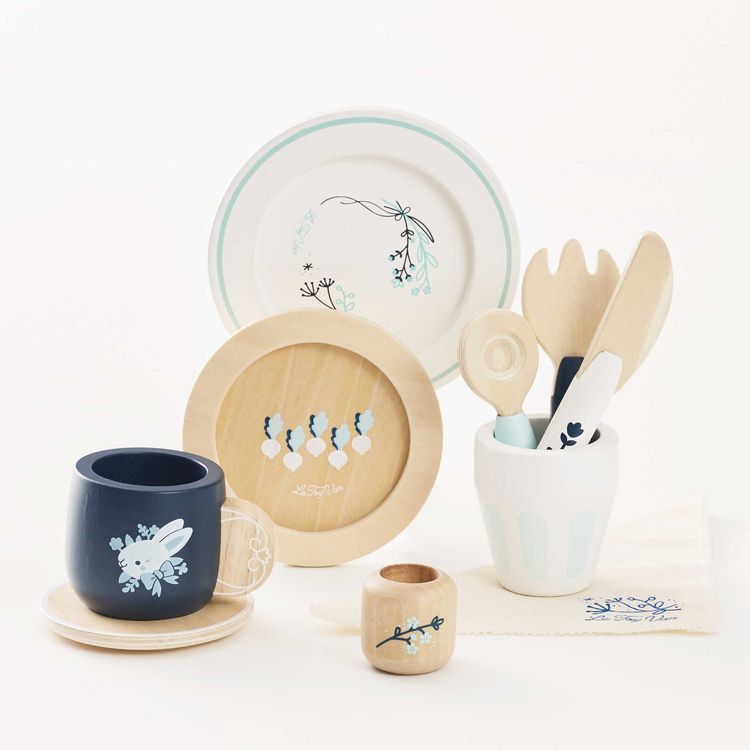 Wooden Cutlery Pretend Play Dining Set - FAO Schwarz