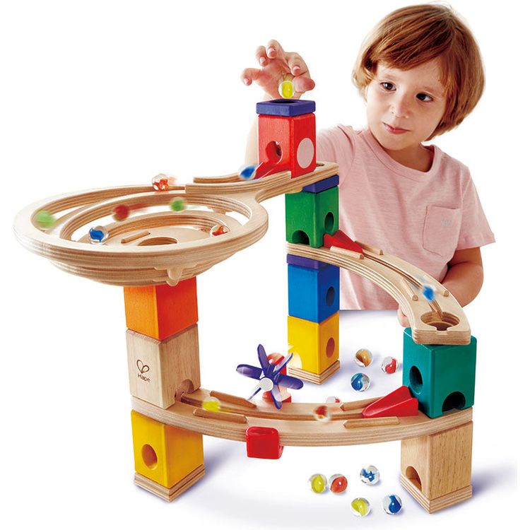 Quadrilla Race to the Finish Marble Run Blocks - FAO Schwarz