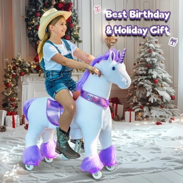 Purple Model U Ride-On Unicorn - FAO Schwarz