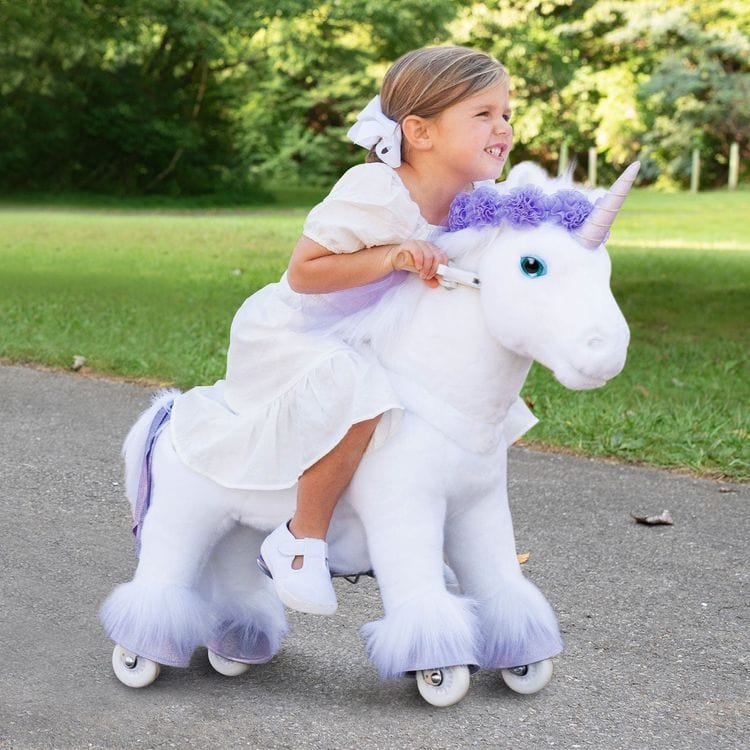 Purple Model X Ride-On Unicorn – 3-4 Years - FAO Schwarz
