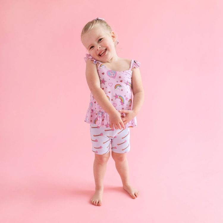 Barbie Star Power – Flutter Sleeve Ruffle Crop Top - FAO Schwarz