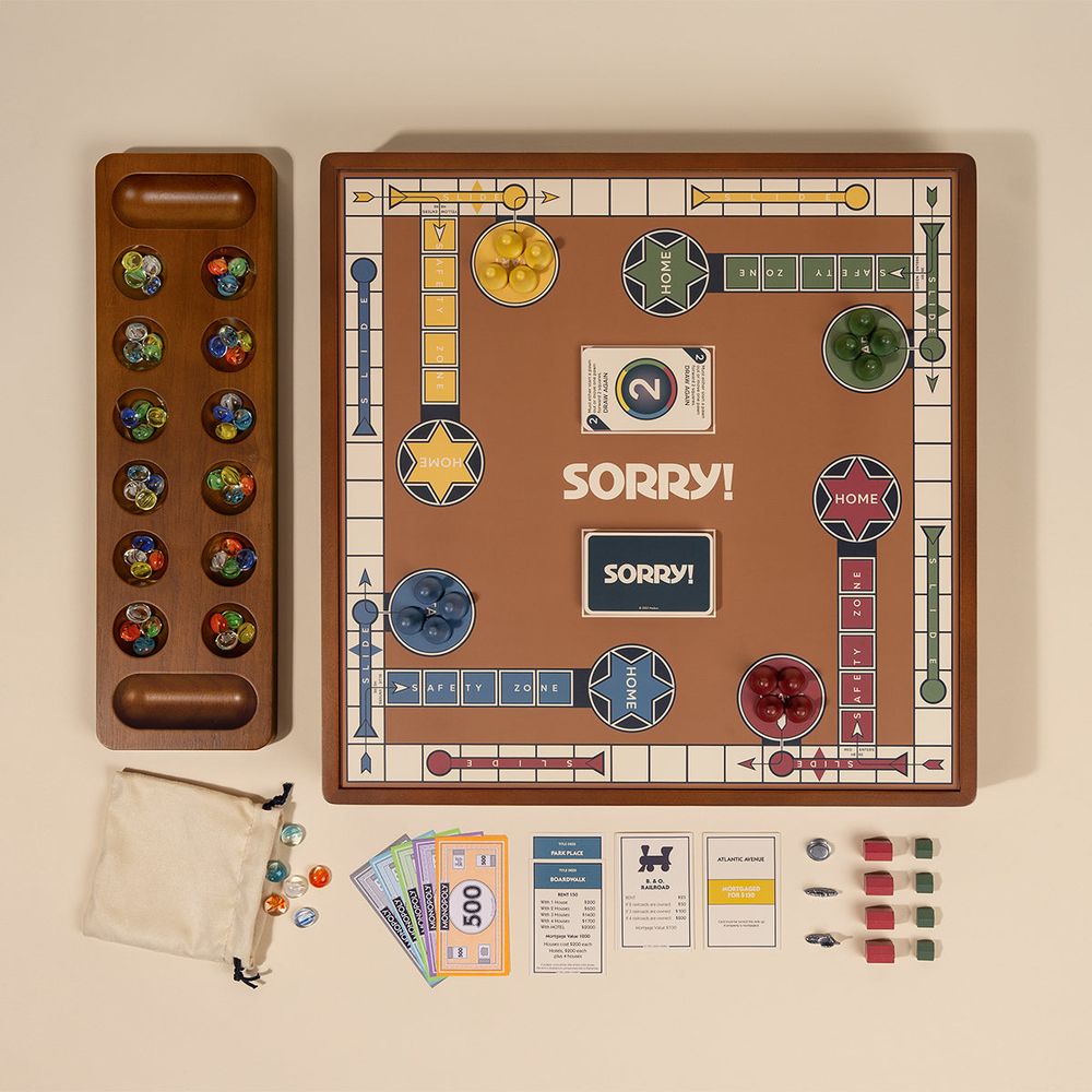3-in-1 Premium Game Collection Monopoly Sorry Mancala - FAO Schwarz