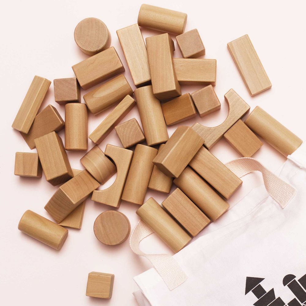 Natural Wood Building Blocks - FAO Schwarz