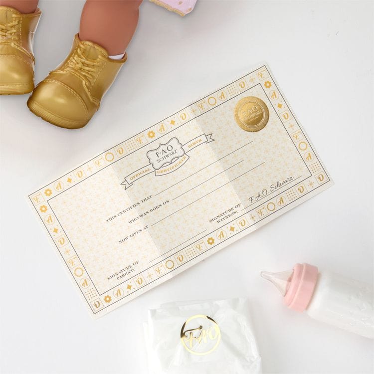 Cuddle Baby Doll 14-Inches – Dark Brown Hair - FAO Schwarz