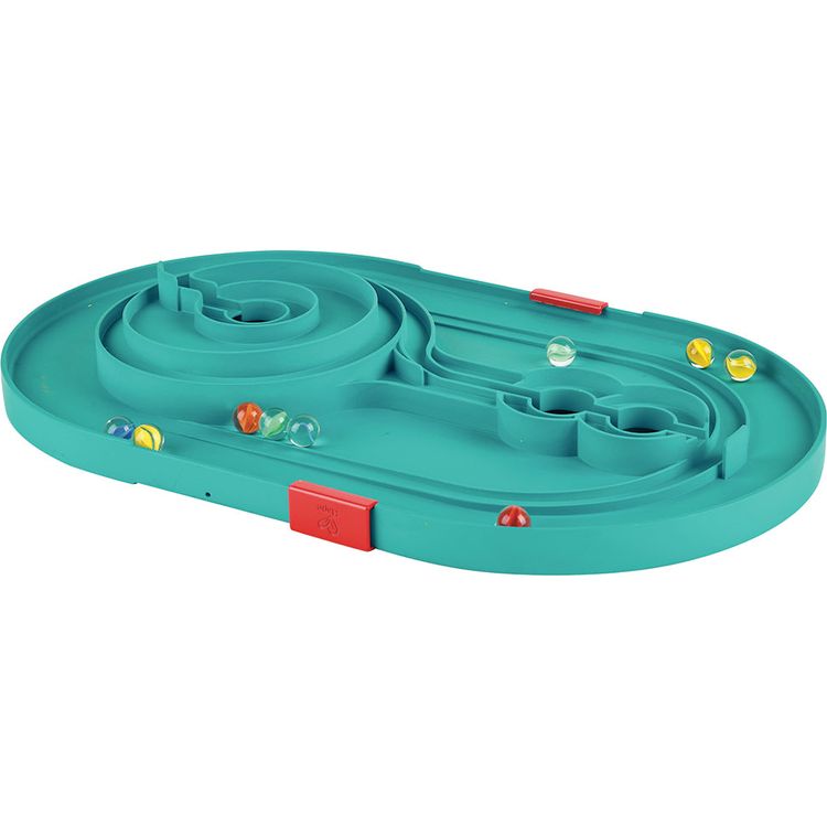 Quadrilla Stack Track Bucket Set Wooden Marble Run Blocks - FAO Schwarz