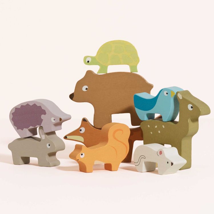 Woodland Stacking Forest Animals & Bag – 10 Pieces - FAO Schwarz