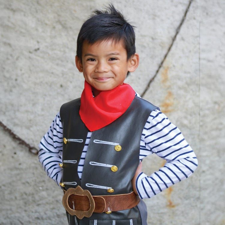 Skully Pirate Vest, Belt & Scarf- Size 5-6 Years - FAO Schwarz