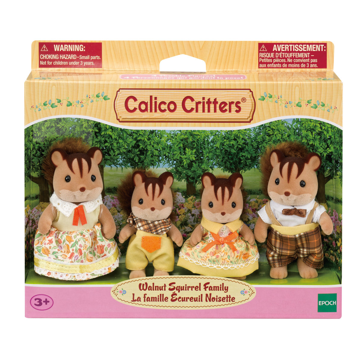 Calico Critters Walnut Squirrel Family Collectible Doll Figures - FAO Schwarz
