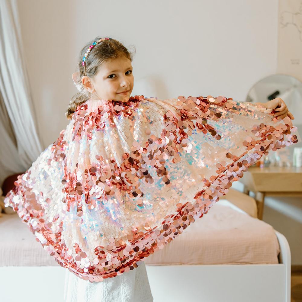 The 5th Avenue Pink Pailette Cape – Size 4-6 Years - FAO Schwarz