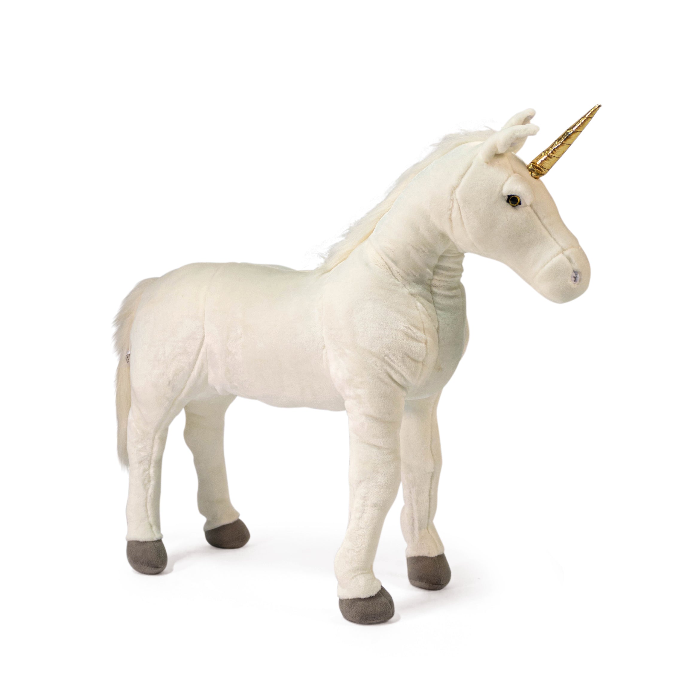 Standing White Unicorn Plush – 31.5″ - FAO Schwarz
