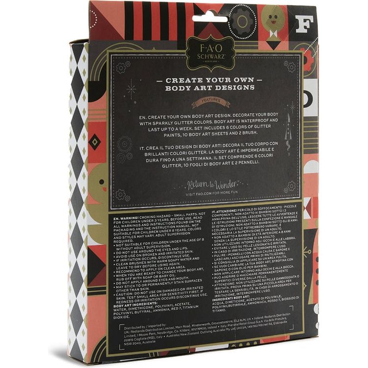 F.A.O. Schwarz DIY Glitter Body Art Kit - FAO Schwarz
