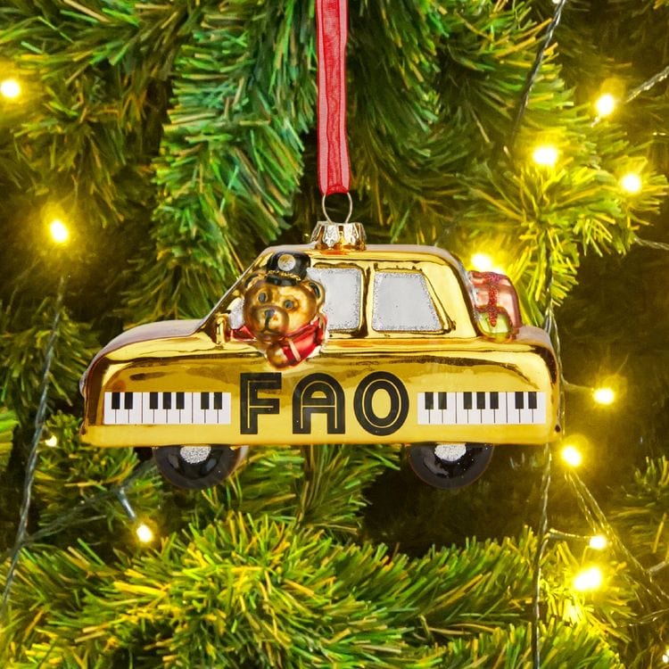 FAO Taxi Glass Ornament - FAO Schwarz
