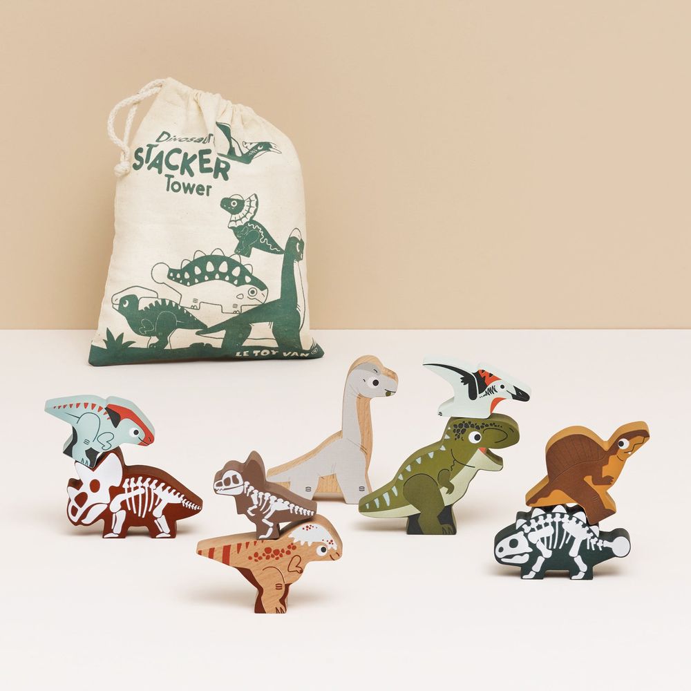 Jurassic Stacking Dinosaurs & Bag - FAO Schwarz