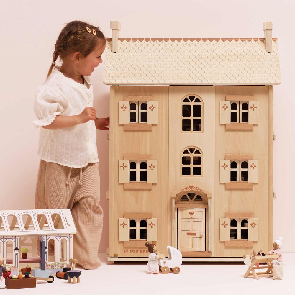 The Grand Natural Wood Doll House - FAO Schwarz