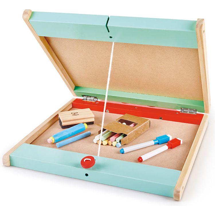 Store & Go Easel Folding Double-Sided Tabletop Blackboard & Whiteboard - FAO Schwarz