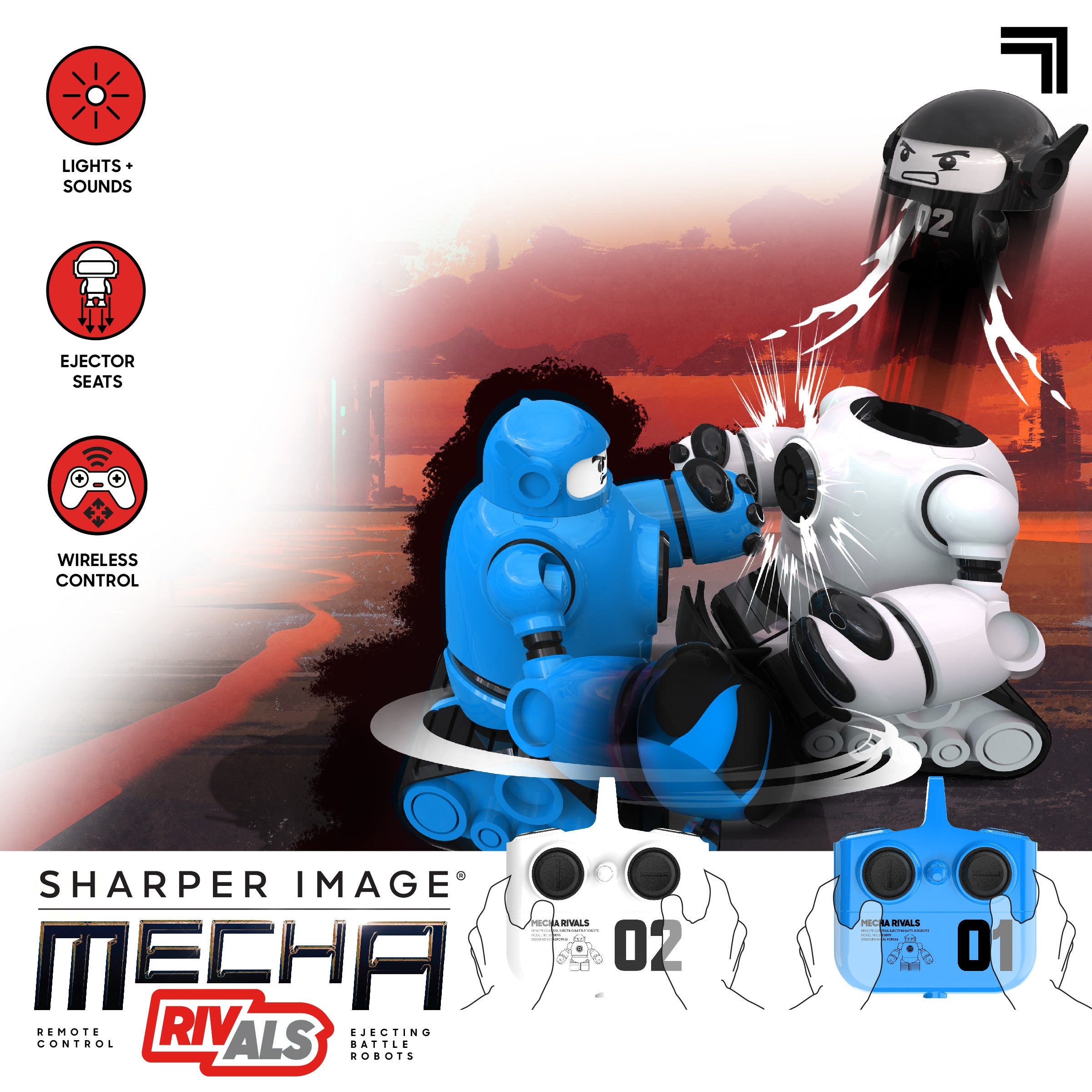 Mecha Rivals RC Ejecting Battle Robots - FAO Schwarz