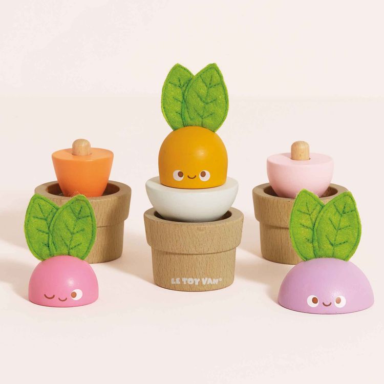 Stacking Wooden Veggies – 9 Pieces - FAO Schwarz