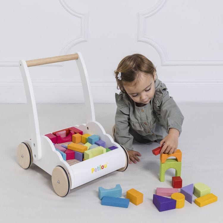Rainbow Baby Walker & Puzzle – 45 Blocks - FAO Schwarz