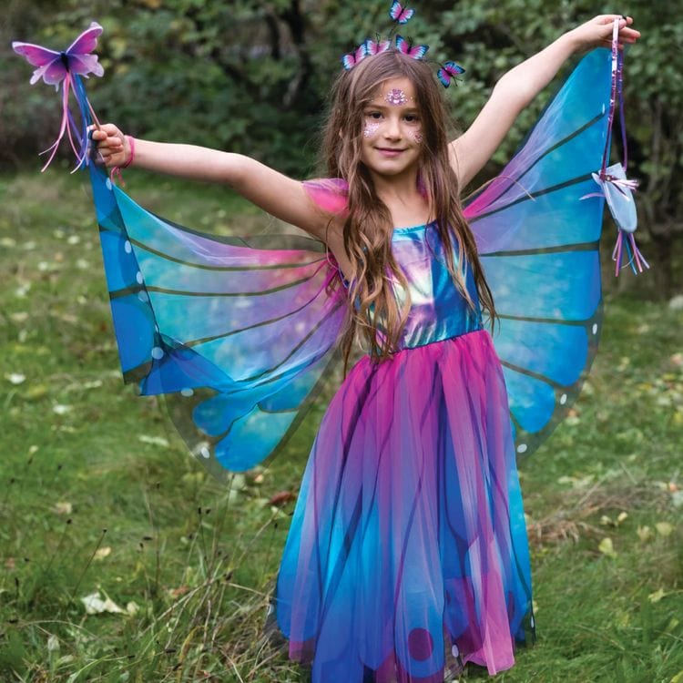 Blue Butterfly Twirl Dress & Wings - FAO Schwarz