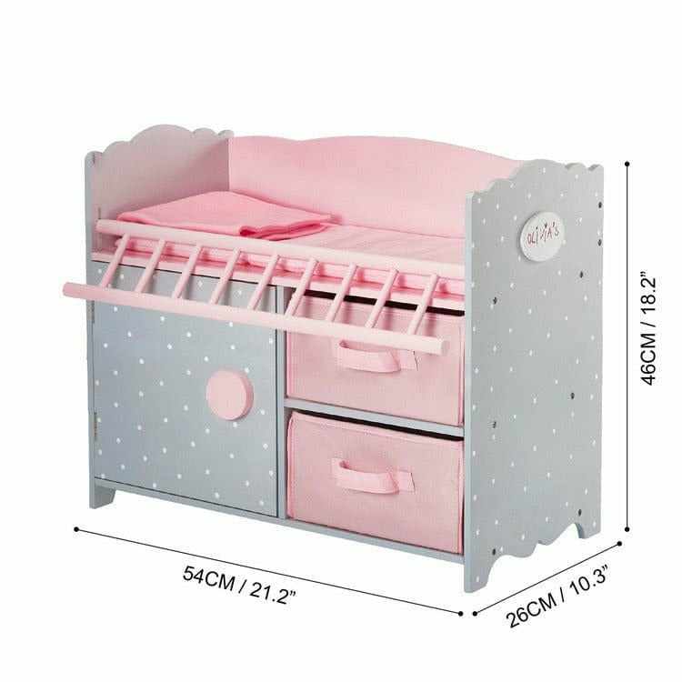 Princess Baby Doll Crib with Cabinet and Cubby - FAO Schwarz