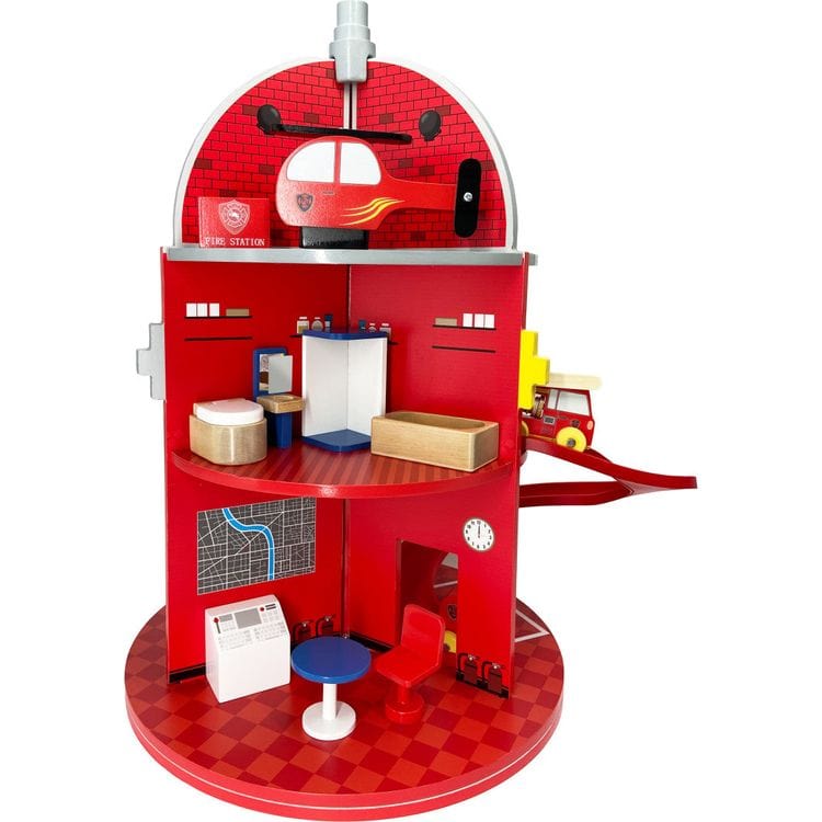 Wooden Fire Station Playset - FAO Schwarz