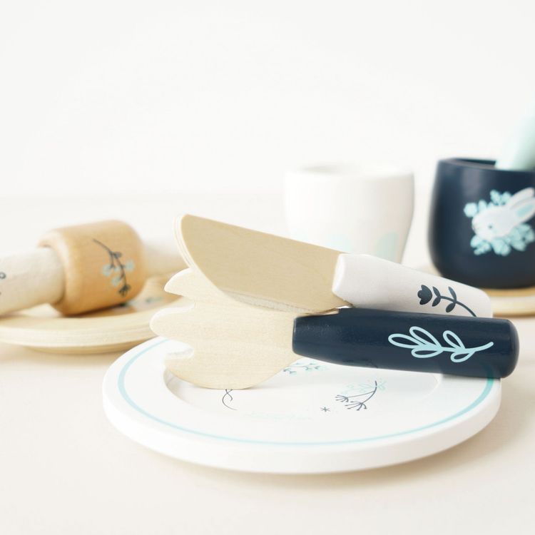 Wooden Cutlery Pretend Play Dining Set - FAO Schwarz