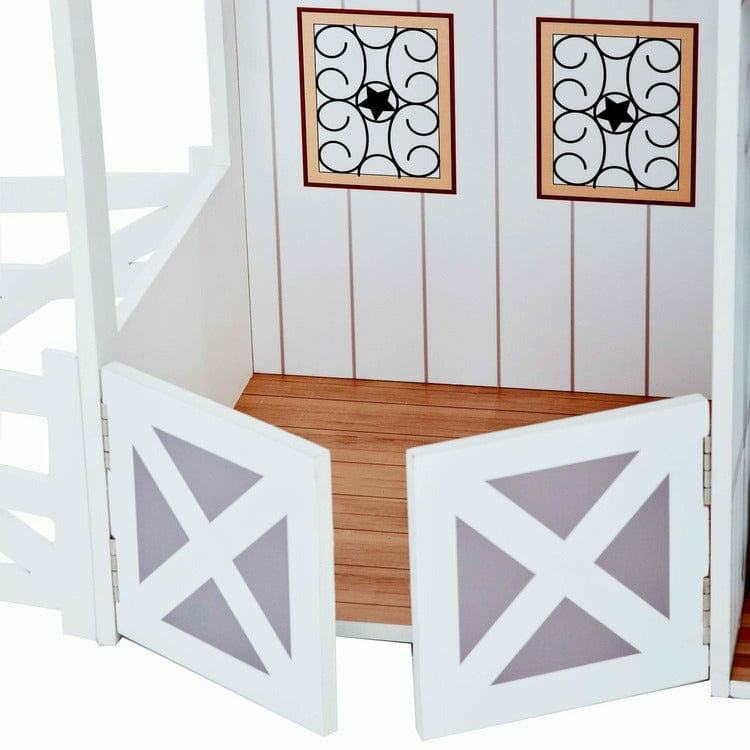 Dreamland Farm House Dollhouse – White / Grey - FAO Schwarz