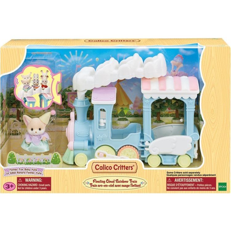 Calico Critters Floating Cloud Rainbow Train, Toy Train Vehicle for Dolls with Figure Included - FAO Schwarz
