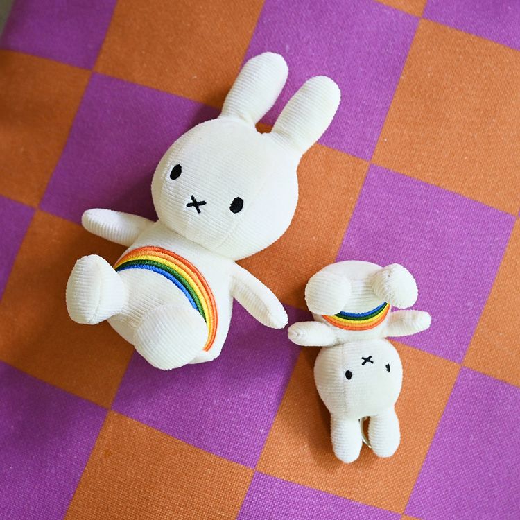 Miffy Rainbow 7″ Plush – Off White - FAO Schwarz