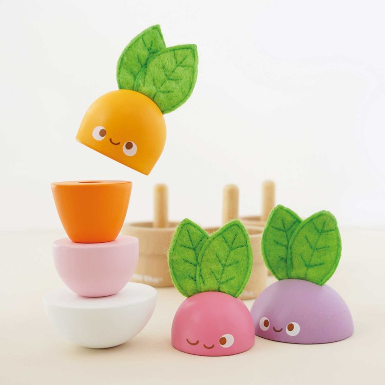 Stacking Wooden Veggies – 9 Pieces - FAO Schwarz