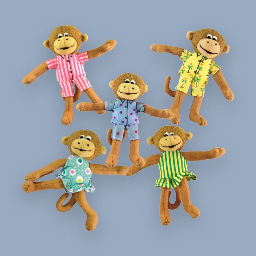 Five Little Monkeys Finger Puppet Playset - FAO Schwarz