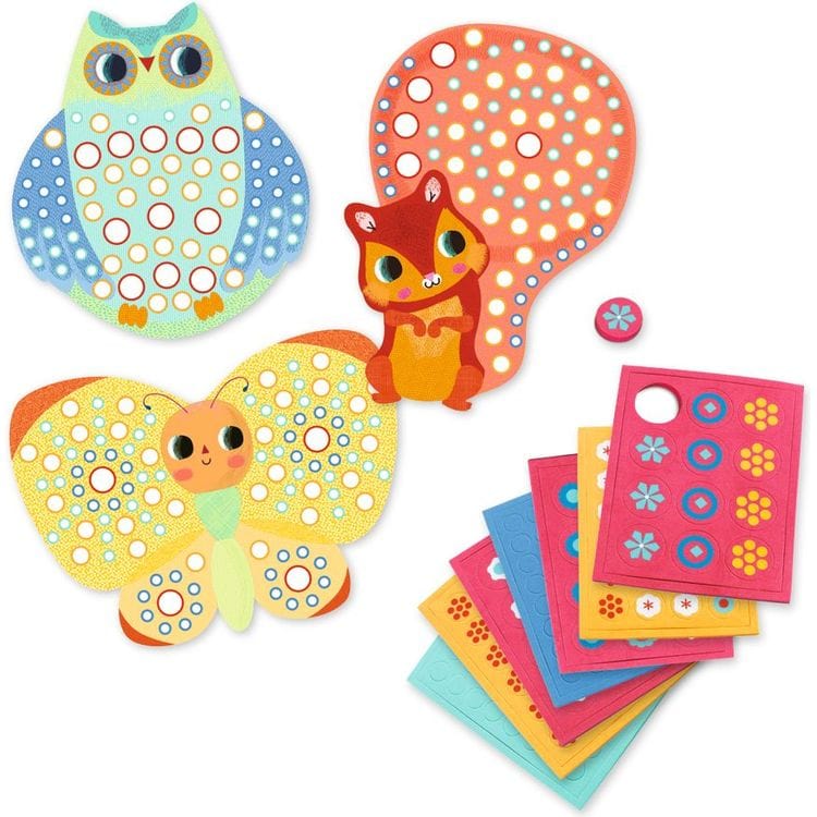 Millefiori Sticker Mosaic Collage - FAO Schwarz