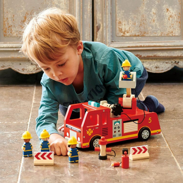 Wooden Toy Fire Engine Truck - FAO Schwarz
