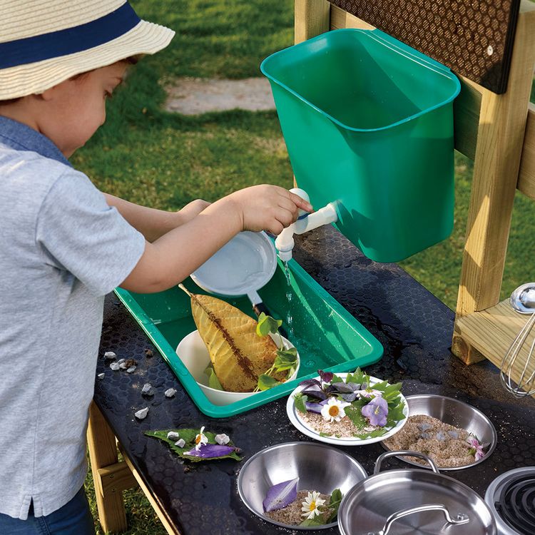 Mud Kitchen Wooden Toy Playset with Accessories - FAO Schwarz