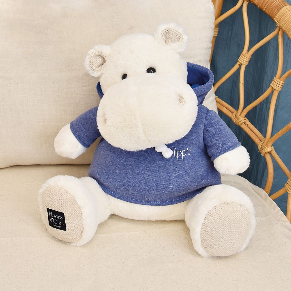 Hippo Plush with Blue Sweatshirt - FAO Schwarz