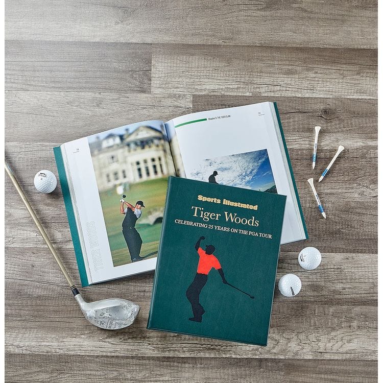 Sports Illustrated Tiger Woods 25 Year Special Edition Leather Book - FAO Schwarz