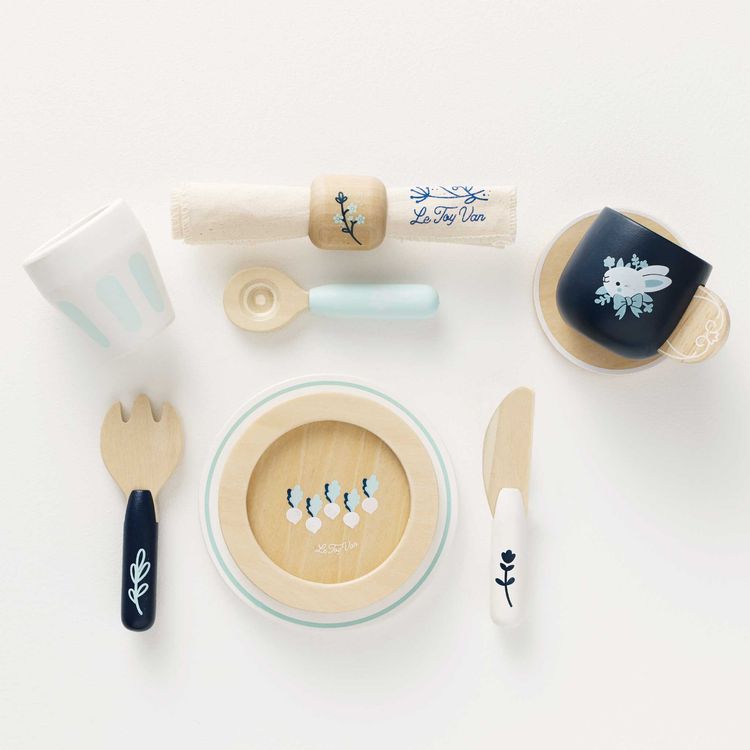 Wooden Cutlery Pretend Play Dining Set - FAO Schwarz