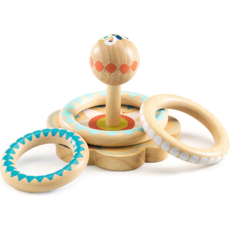 BabyHoopi Wooden Ring Stacker Toy - FAO Schwarz